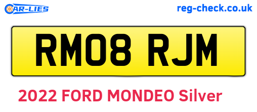RM08RJM are the vehicle registration plates.