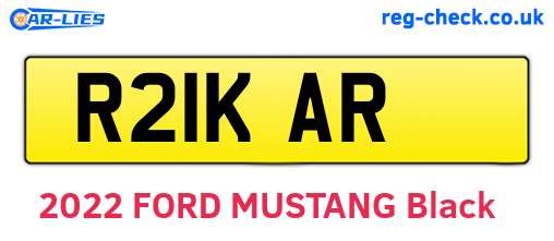R21KAR are the vehicle registration plates.