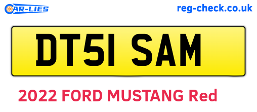 DT51SAM are the vehicle registration plates.