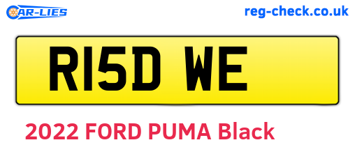 R15DWE are the vehicle registration plates.