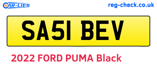 SA51BEV are the vehicle registration plates.