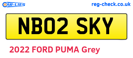NB02SKY are the vehicle registration plates.
