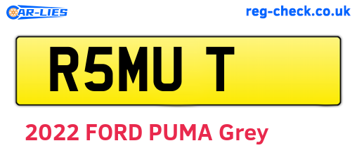 R5MUT are the vehicle registration plates.