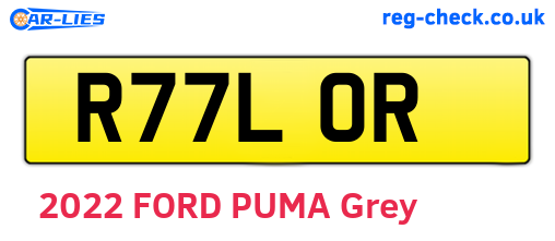 R77LOR are the vehicle registration plates.