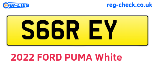S66REY are the vehicle registration plates.