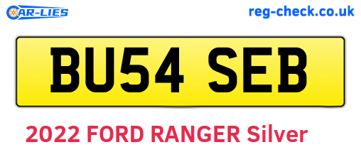 BU54SEB are the vehicle registration plates.