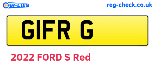 G1FRG are the vehicle registration plates.