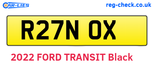 R27NOX are the vehicle registration plates.