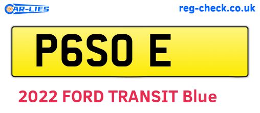 P6SOE are the vehicle registration plates.