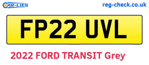 FP22UVL are the vehicle registration plates.