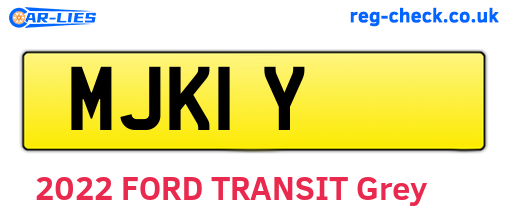 MJK1Y are the vehicle registration plates.