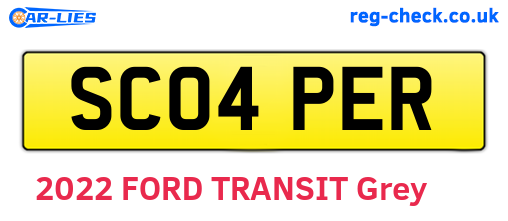 SC04PER are the vehicle registration plates.