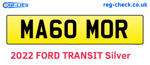 MA60MOR are the vehicle registration plates.