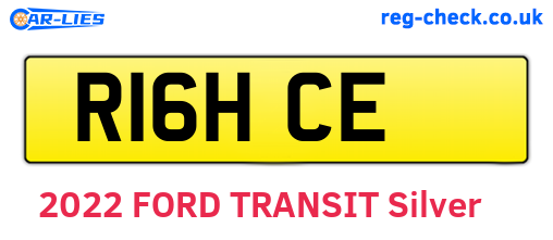 R16HCE are the vehicle registration plates.