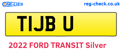 T1JBU are the vehicle registration plates.