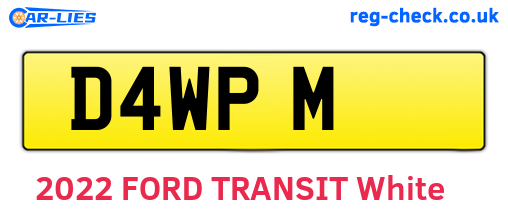 D4WPM are the vehicle registration plates.
