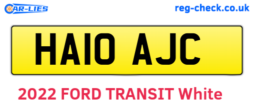 HA10AJC are the vehicle registration plates.