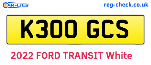 K300GCS are the vehicle registration plates.