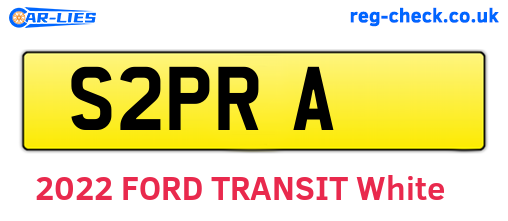 S2PRA are the vehicle registration plates.