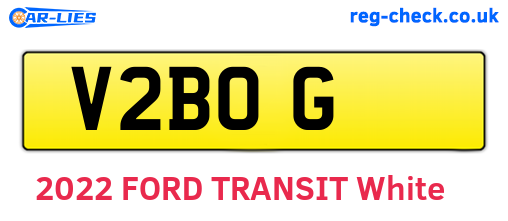 V2BOG are the vehicle registration plates.