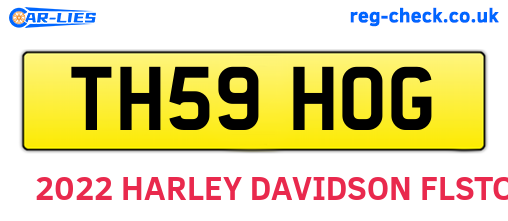 TH59HOG are the vehicle registration plates.