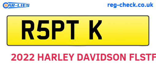 R5PTK are the vehicle registration plates.