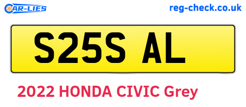 S25SAL are the vehicle registration plates.