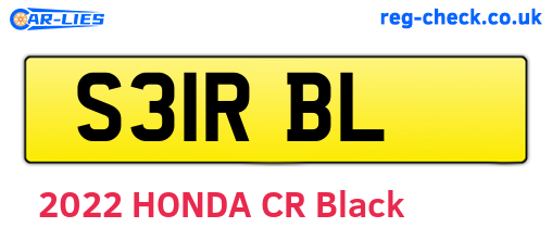 S31RBL are the vehicle registration plates.