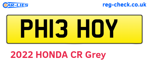 PH13HOY are the vehicle registration plates.