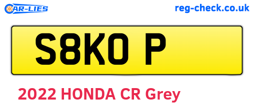 S8KOP are the vehicle registration plates.