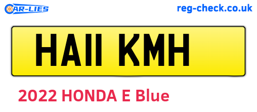 HA11KMH are the vehicle registration plates.