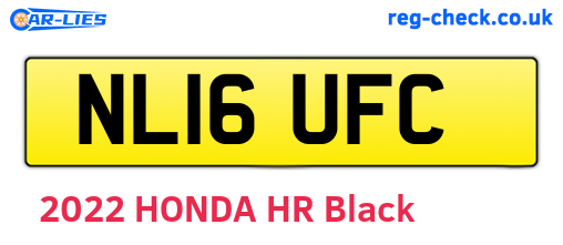 NL16UFC are the vehicle registration plates.
