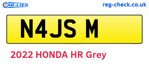 N4JSM are the vehicle registration plates.