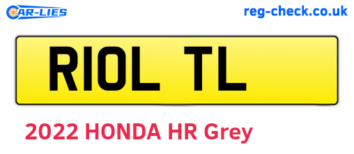R10LTL are the vehicle registration plates.