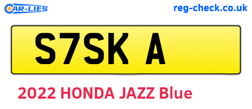 S7SKA are the vehicle registration plates.