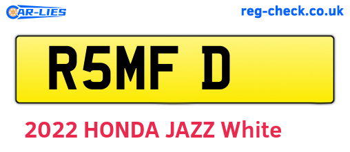 R5MFD are the vehicle registration plates.