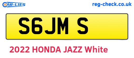 S6JMS are the vehicle registration plates.