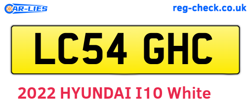LC54GHC are the vehicle registration plates.