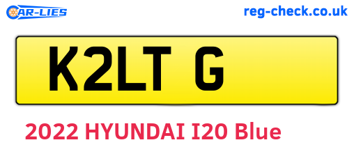 K2LTG are the vehicle registration plates.