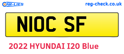 N10CSF are the vehicle registration plates.