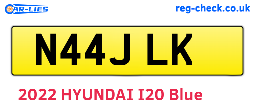 N44JLK are the vehicle registration plates.