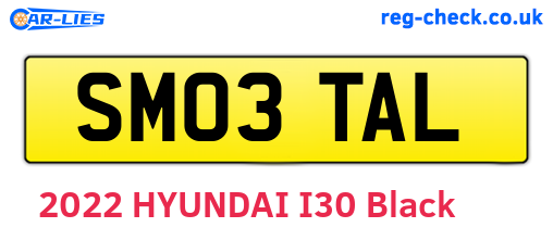 SM03TAL are the vehicle registration plates.