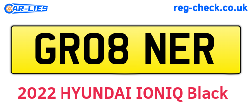 GR08NER are the vehicle registration plates.