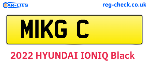 M1KGC are the vehicle registration plates.