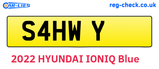 S4HWY are the vehicle registration plates.