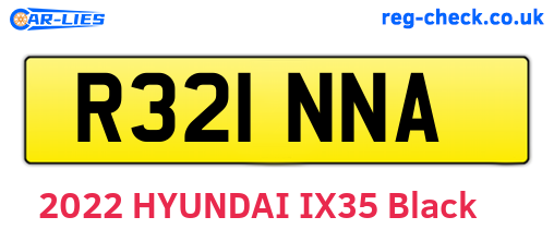 R321NNA are the vehicle registration plates.