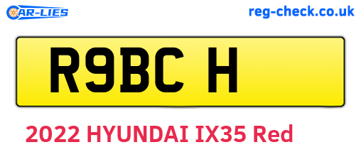 R9BCH are the vehicle registration plates.