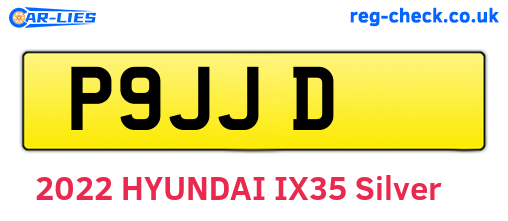 P9JJD are the vehicle registration plates.