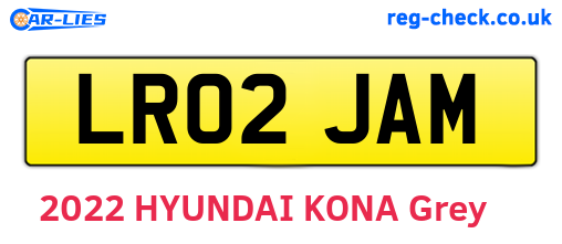 LR02JAM are the vehicle registration plates.