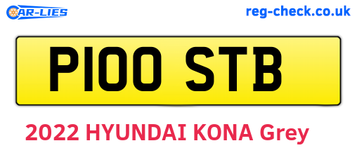 P100STB are the vehicle registration plates.